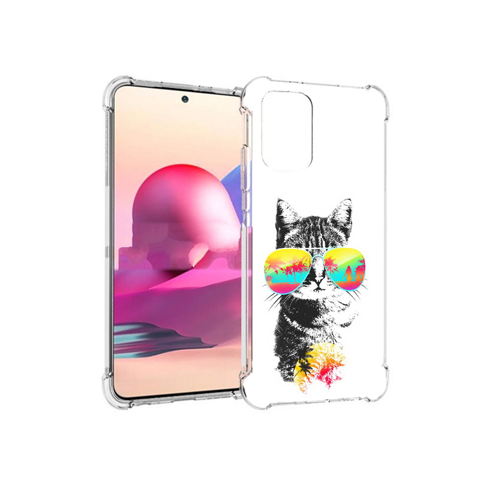 

Чехол MyPads Tocco для Xiaomi Redmi Note 10S крутой кот (PT158704.257.425), Прозрачный, Tocco