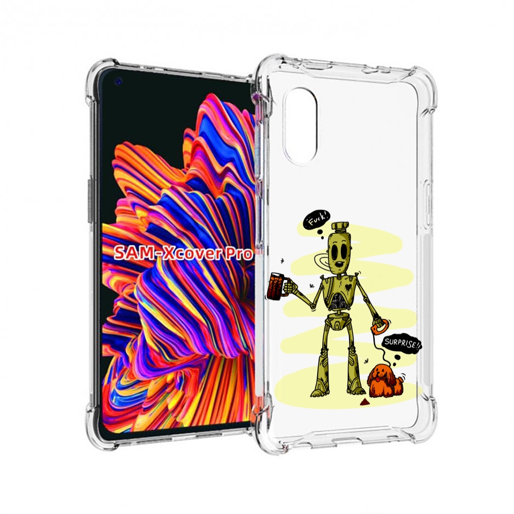 

Чехол MyPads прикольный робот для Samsung Galaxy Xcover Pro 1, Прозрачный, Tocco