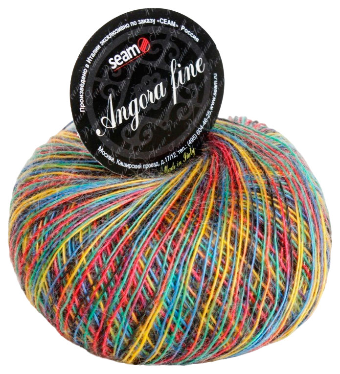 

Пряжа SEAM Angora fine print (9029), радужный, 5 шт. по 50 г, Разноцветный