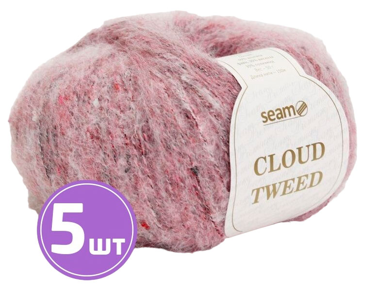 

Пряжа SEAM Cloud Tweed (54086), пыльно-розовый меланж, 5 шт. по 50 г