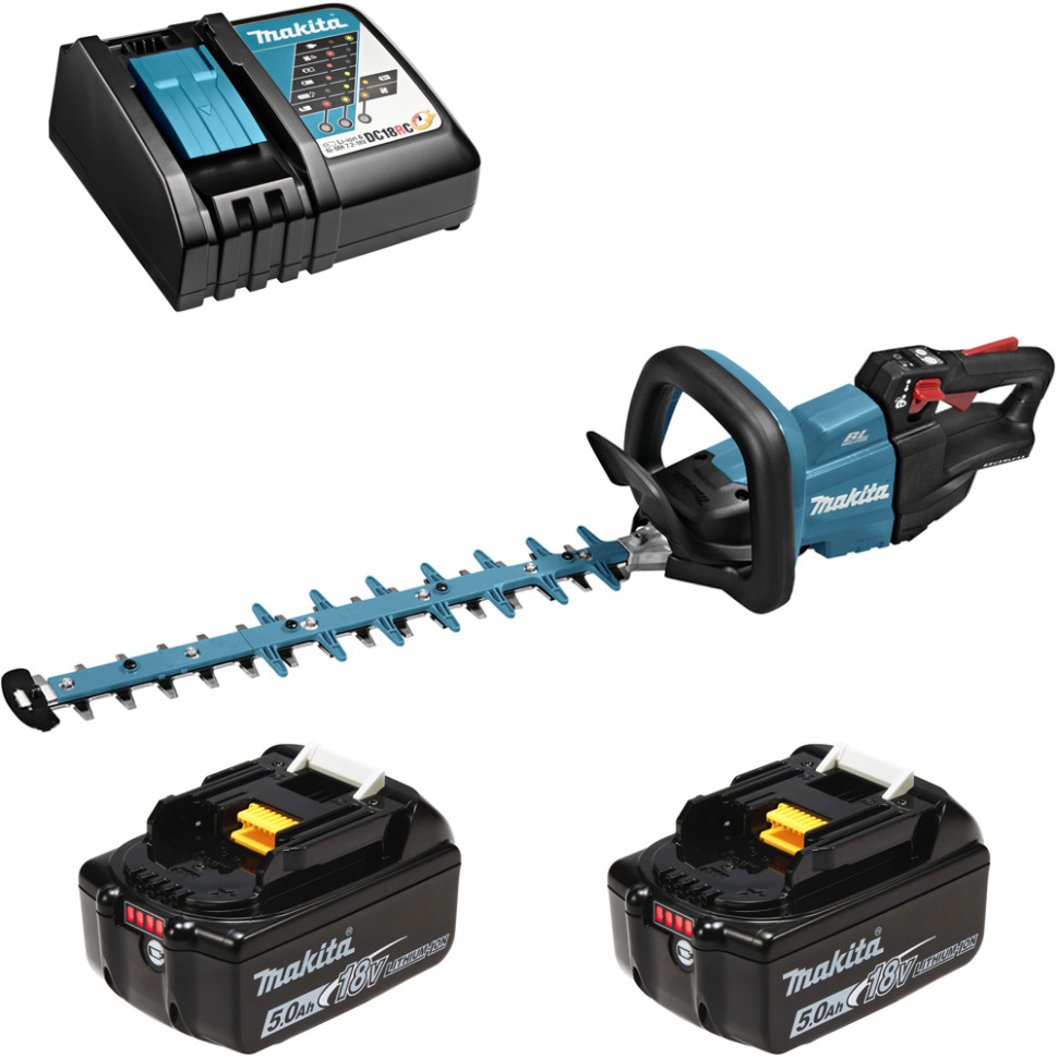 

Кусторез аккумуляторный Makita DUH502RT2 18В 2x5Ач, з/у, DUH502RT2