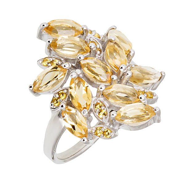 

Кольцо из серебра р. , Balex Jewellery 1410931690, цитрин\фианит, 1410931690