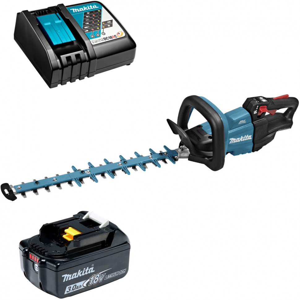 

Кусторез аккумуляторный Makita DUH602RF 18В 1x3Ач, з/у, DUH602RF