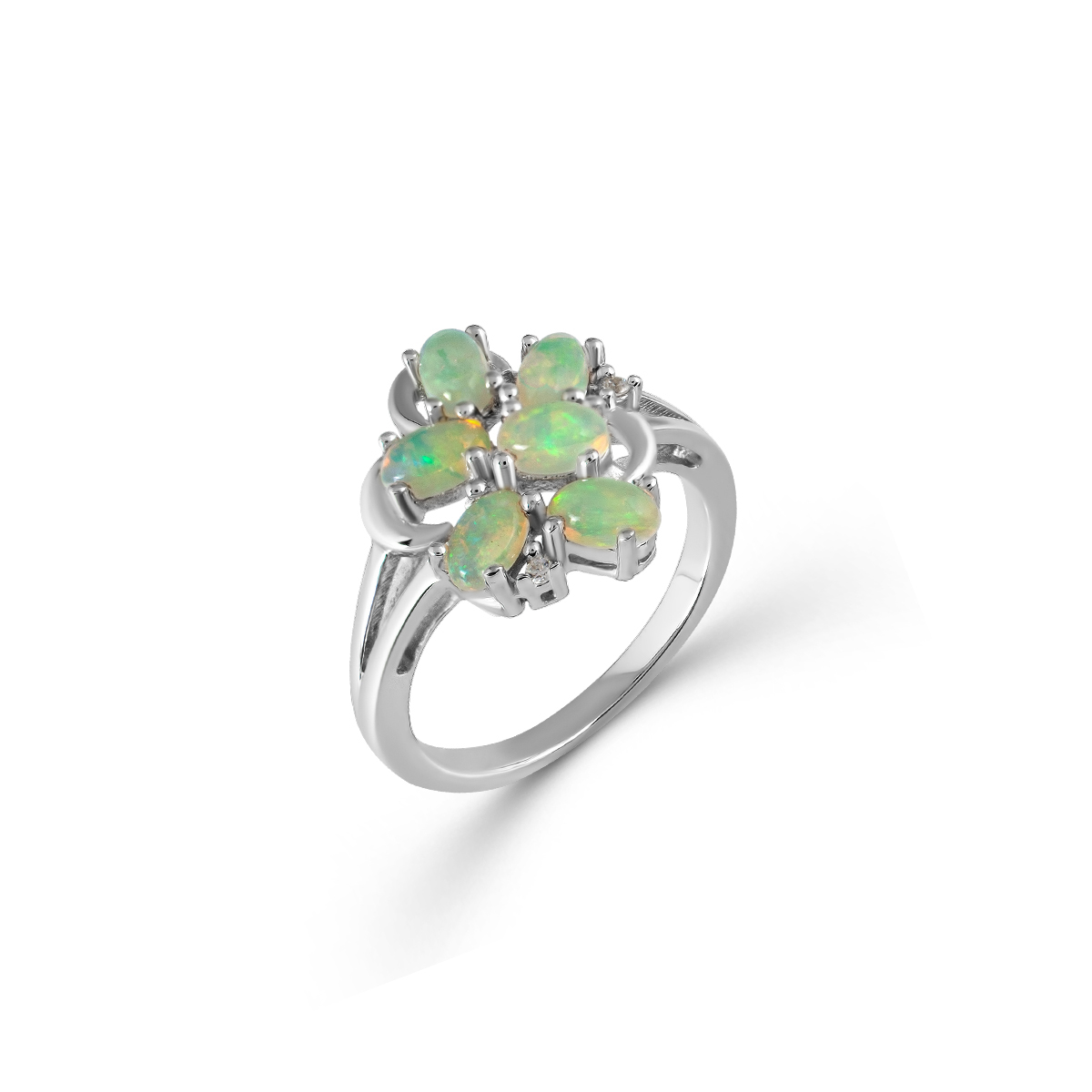 

Кольцо из серебра р. 17 Balex Jewellery 1410931816, опал\фианит, 1410931816