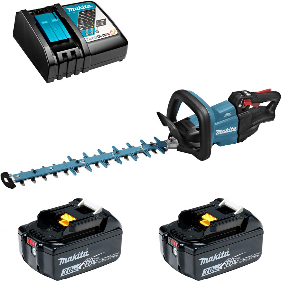 

Кусторез аккумуляторный Makita DUH602RF2 18В 2x3Ач, з/у, DUH602RF2