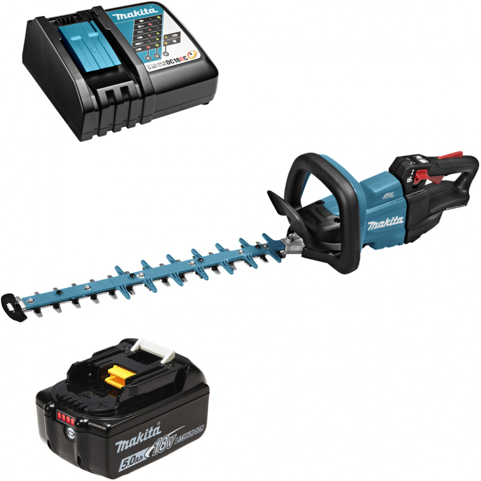 

Кусторез аккумуляторный Makita DUH602RT 18В 1x5Ач, з/у, DUH602RT