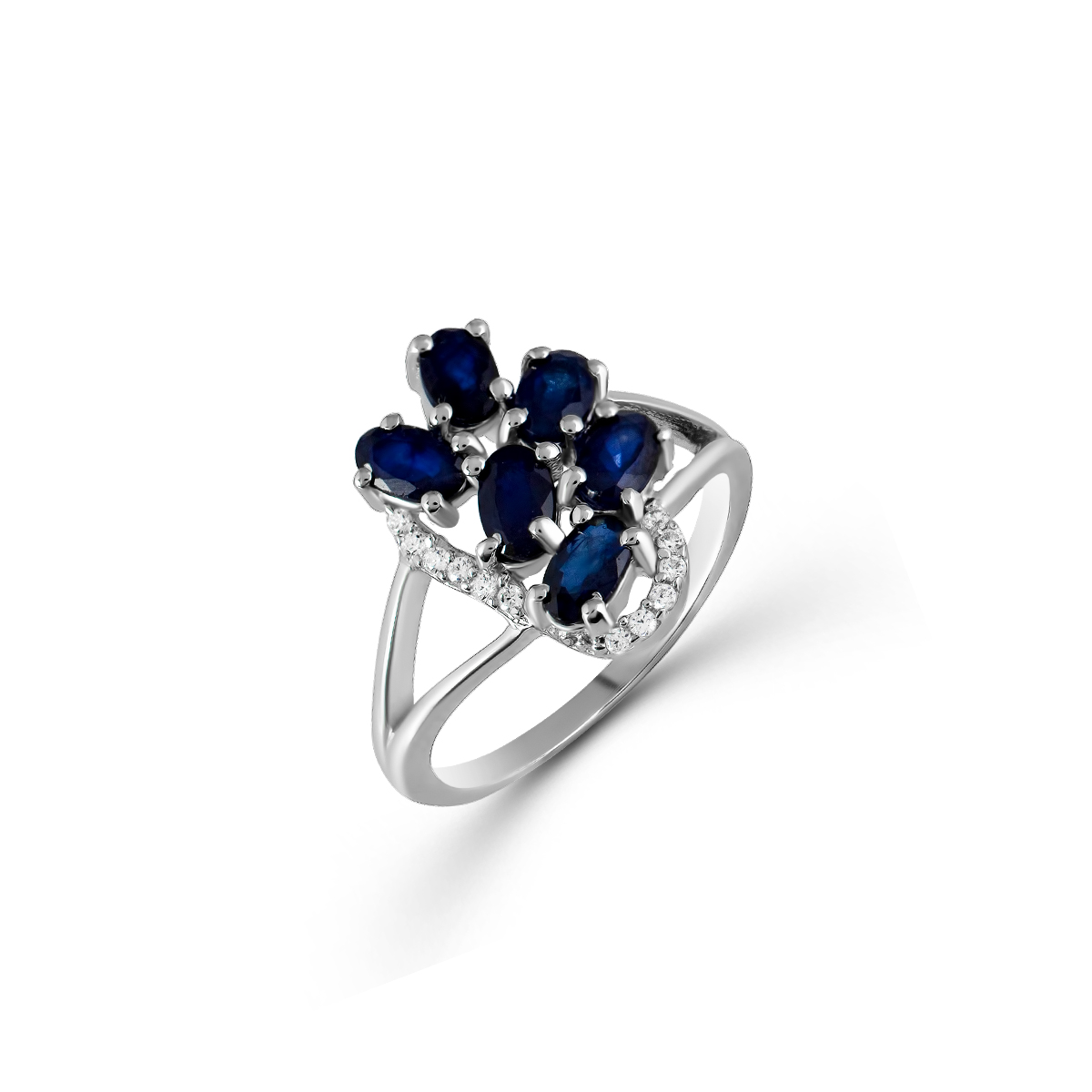 

Кольцо из серебра р. 18 Balex Jewellery 1410931830, сапфир\фианит, 1410931830