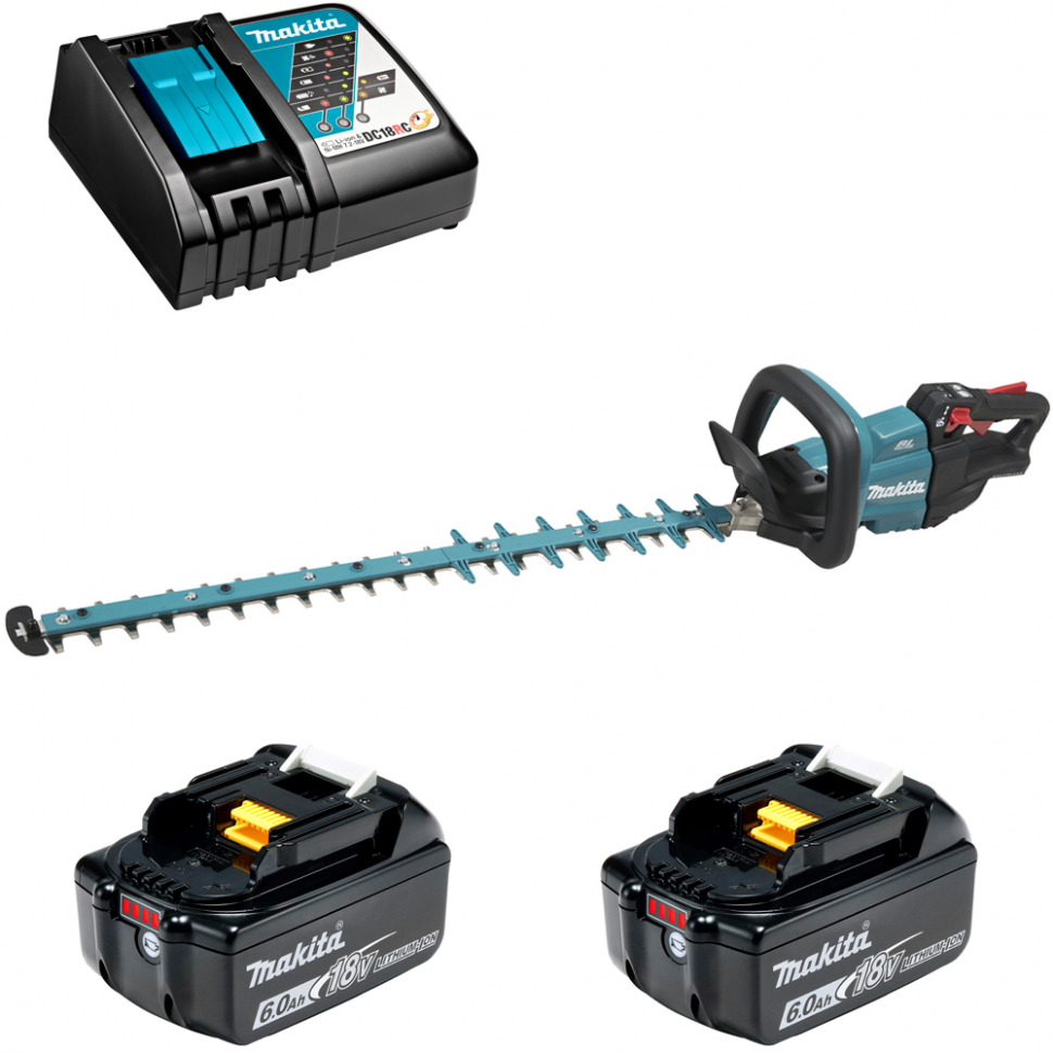 

Кусторез аккумуляторный Makita DUH752RG2 18В 2x6Ач, з/у, DUH752RG2