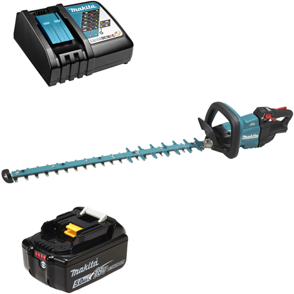 

Кусторез аккумуляторный Makita DUH752RT 18В 1x5Ач, з/у, DUH752RT