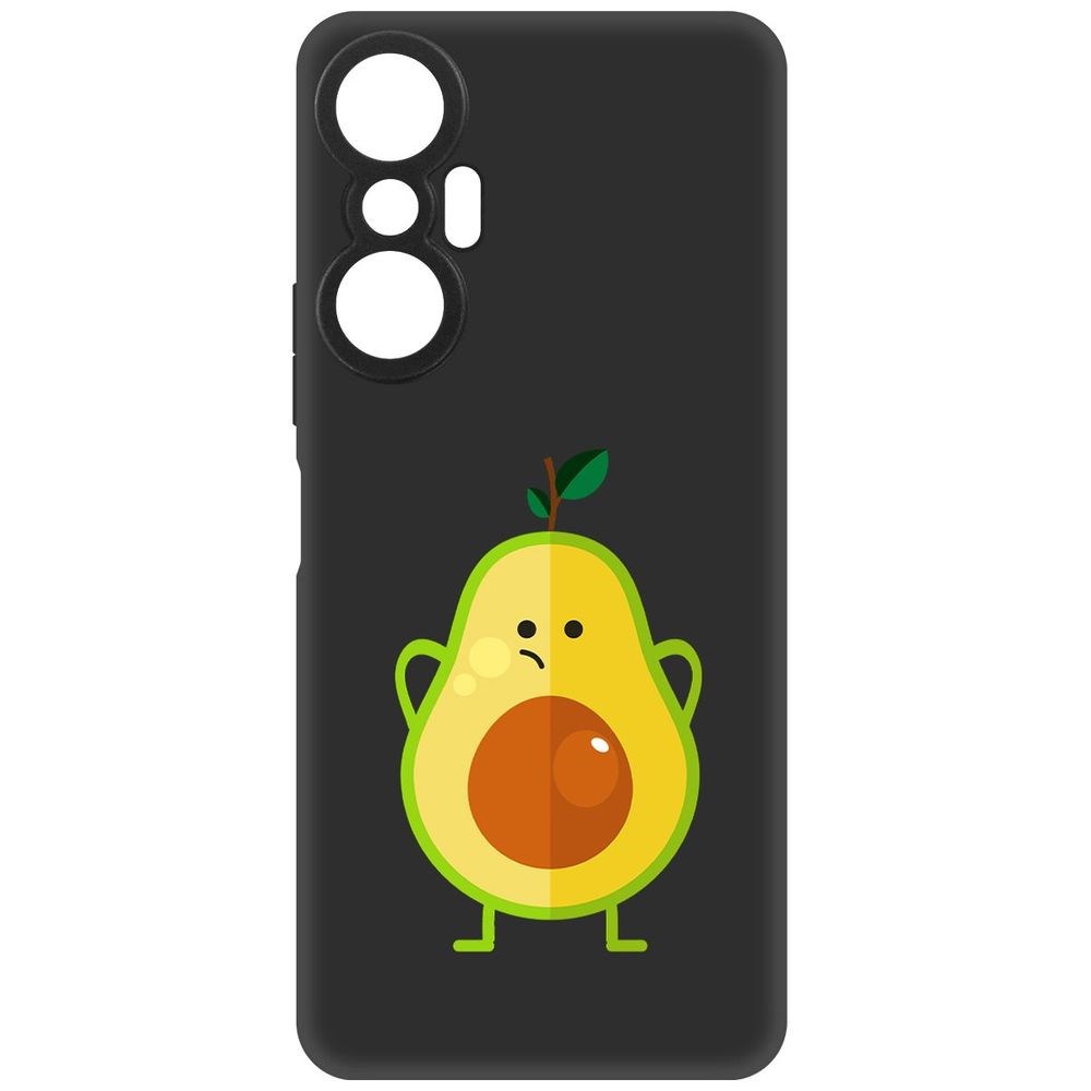 

Чехол-накладка Софт Авокадо Недоумевающий для Infinix Hot 20S, Черный