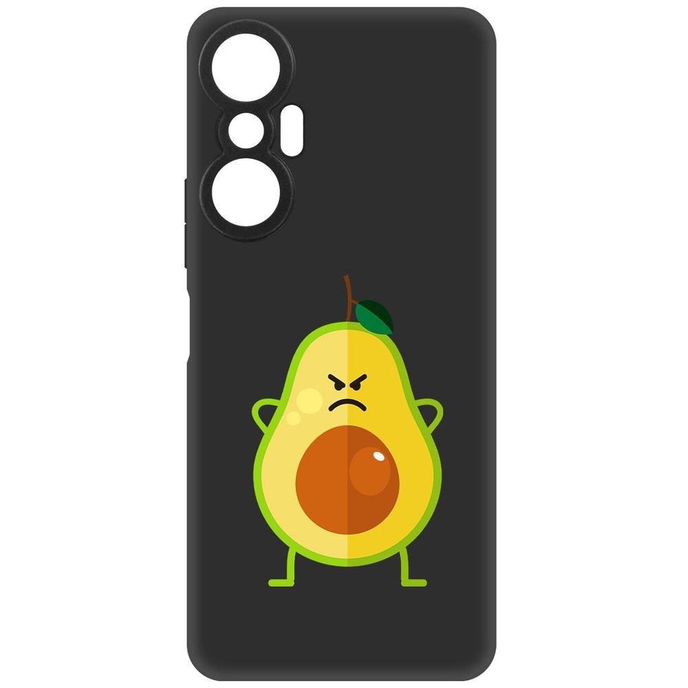 

Чехол-накладка Софт Авокадо Сердитый для Infinix Hot 20S, Черный