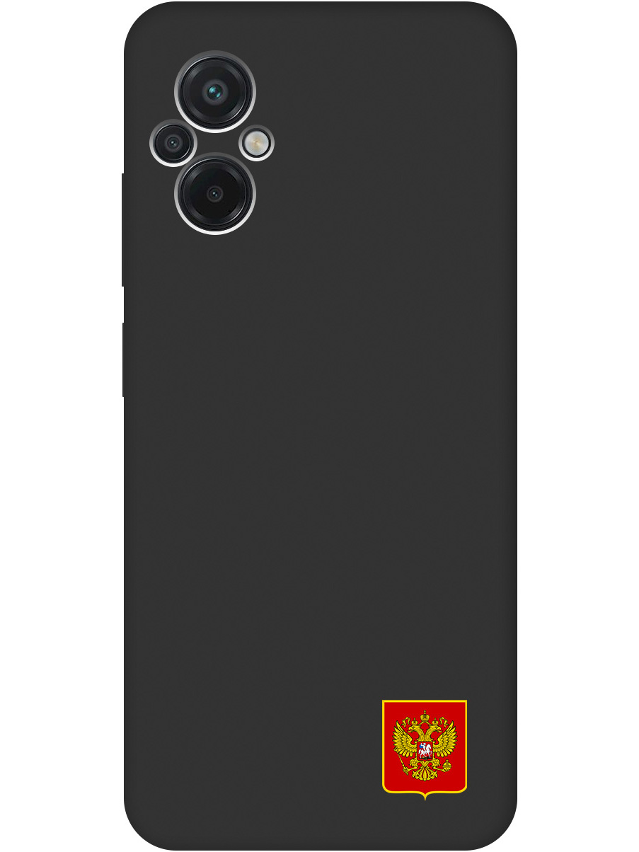 

Силиконовый чехол на Xiaomi Poco M5 с Гербом России, Soft Touch черный, 20000939