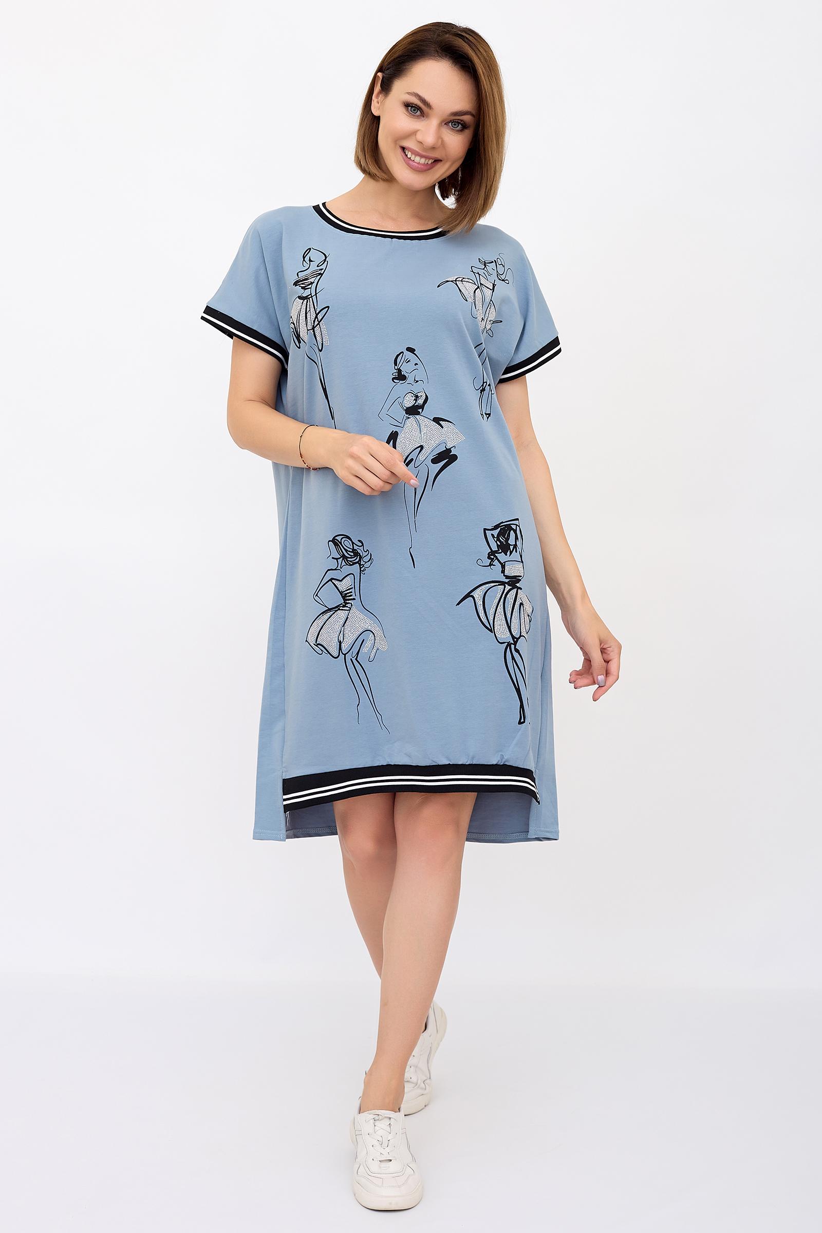 

Платье женское LikaDress 18-1728 голубое 56-58 RU, Голубой, 18-1728