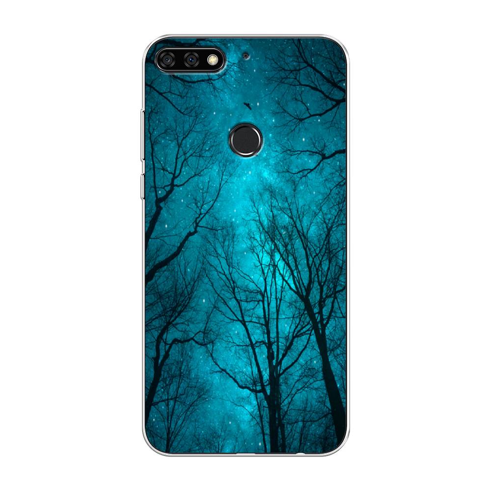 

Чехол Awog на Honor 7C Pro "Сказочный лес", Черный;голубой, 65550-4