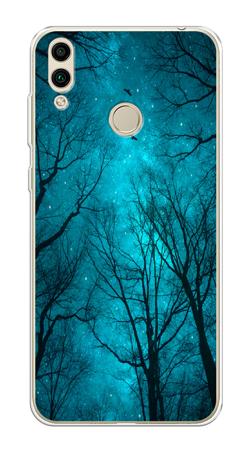 

Чехол Awog на Honor 8C "Сказочный лес", Черный;голубой, 67150-4