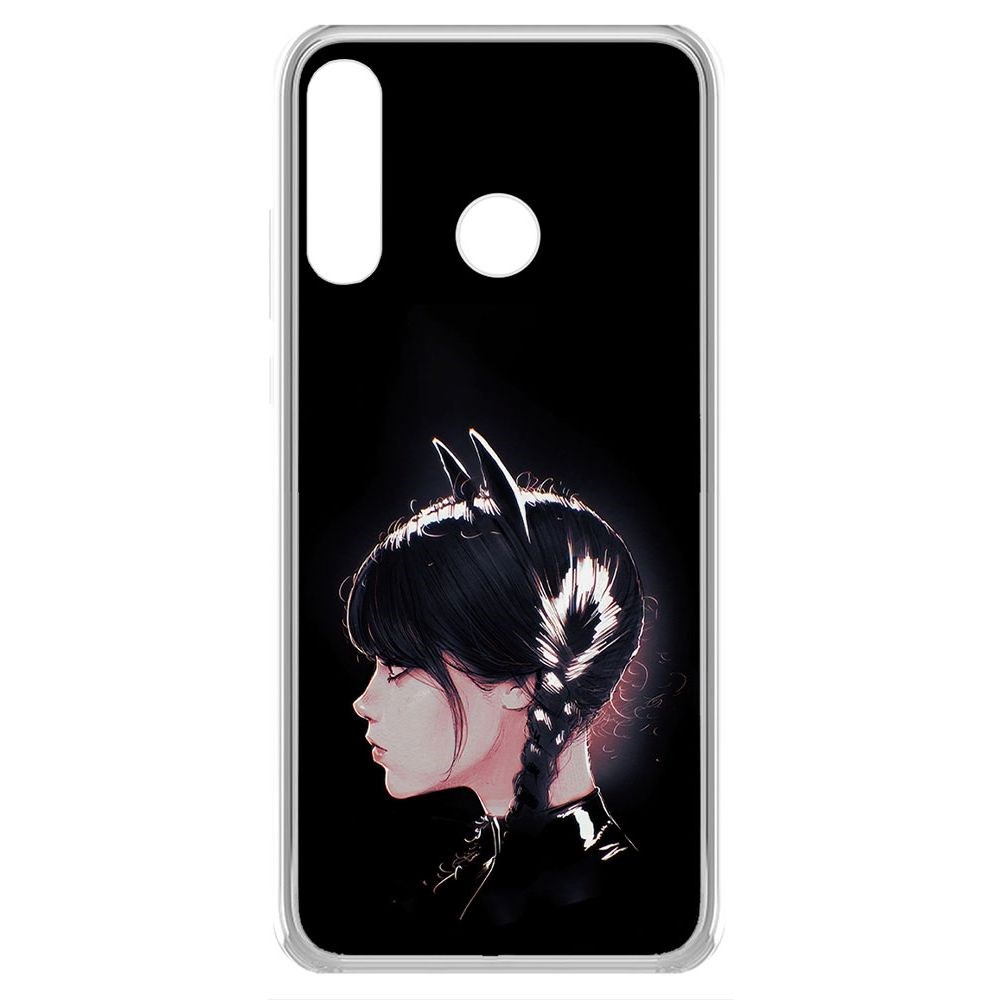 

Чехол-накладка Krutoff Clear Case Уэнсдей Аддамс - Кошка Уэнсдей для Honor 20 Lite