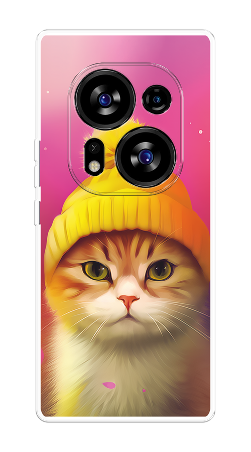 

Чехол на Tecno Phantom X2/X2 Pro "Котик в шапочке", Розовый;желтый;бежевый, 303250-1