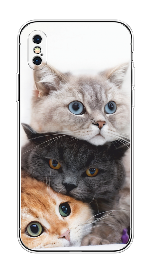 

Чехол на Apple iPhone XS Max "Пушистые мордашки", Серый;черный;оранжевый, 11950-1