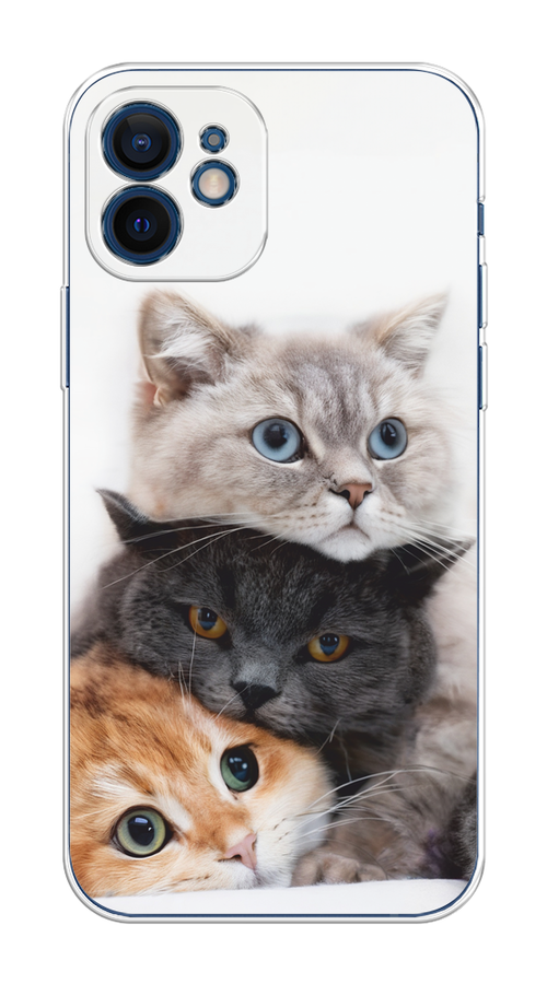 

Чехол на Apple iPhone 12 Mini "Пушистые мордашки", Серый;черный;оранжевый, 12650-1