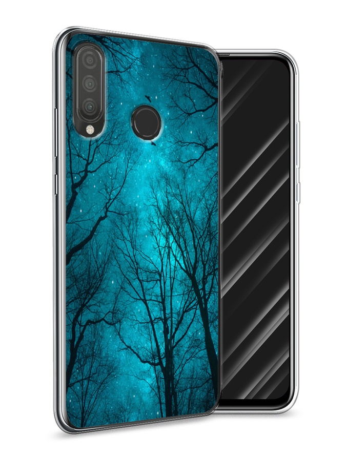 

Чехол Awog на Huawei P30 Lite "Сказочный лес", Черный;голубой, 67950-4