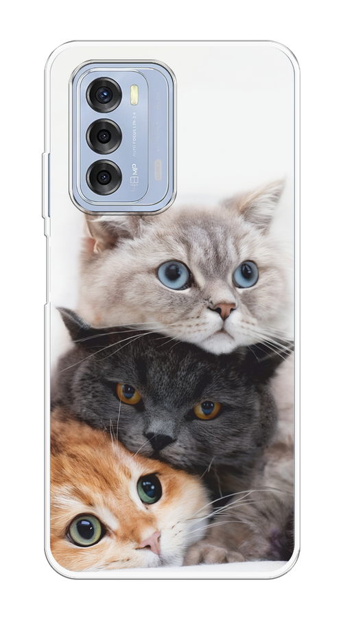 

Чехол на ZTE Blade V40 "Пушистые мордашки", Серый;черный;оранжевый, 136150-1