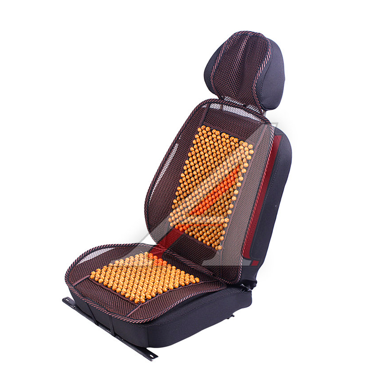 Накидка на сиденье массажная деревянная с подголовником светлая NOVA BRIGHT 46859