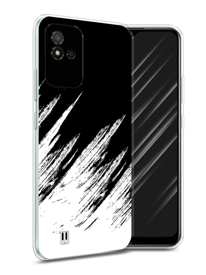 

Чехол Awog на Realme Narzo 50i "Черно белые брызги", Разноцветный, 2510050-3