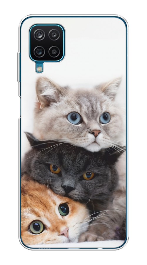 

Чехол на Samsung Galaxy A12/M12 "Пушистые мордашки", Серый;черный;оранжевый, 2101650-1