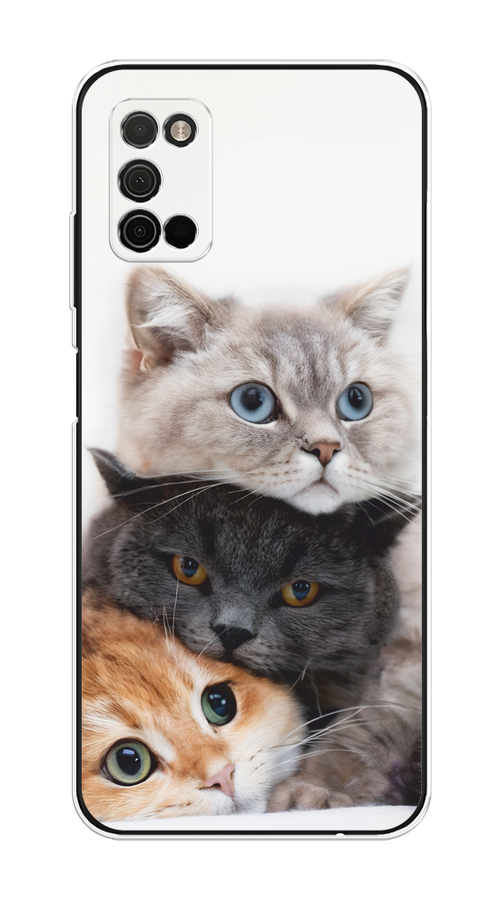 

Чехол на Samsung Galaxy A03s "Пушистые мордашки", Серый;черный;оранжевый, 2103250-1