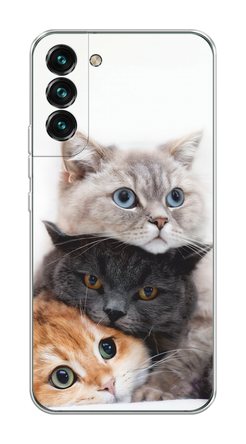 

Чехол на Samsung Galaxy S22 "Пушистые мордашки", Серый;черный;оранжевый, 2103850-1