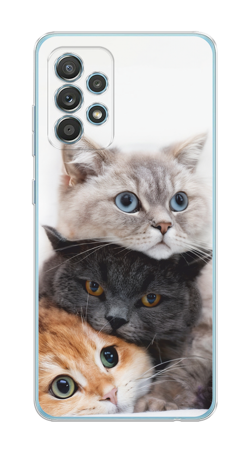 

Чехол на Samsung Galaxy A33 5G "Пушистые мордашки", Серый;черный;оранжевый, 2104450-1