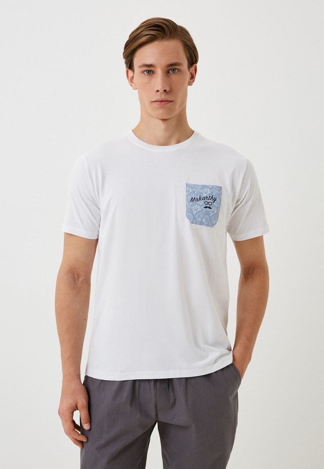 

Футболка мужская MAKARTHY 2302050003 белая M, Белый, 2302050003