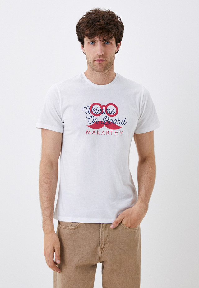 

Футболка мужская MAKARTHY 2302050011 белая XXL, Белый, 2302050011