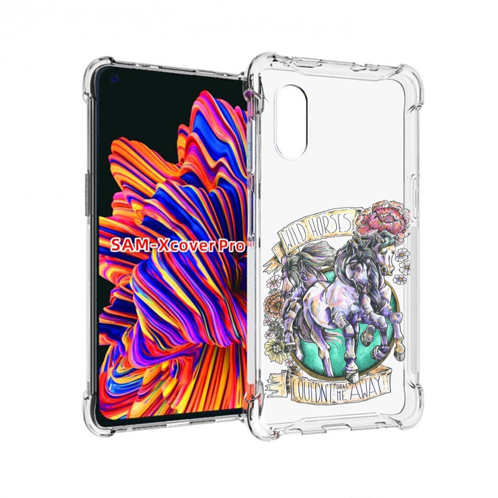 

Чехол MyPads рисунок коней в цветах для Samsung Galaxy Xcover Pro 1, Прозрачный, Tocco