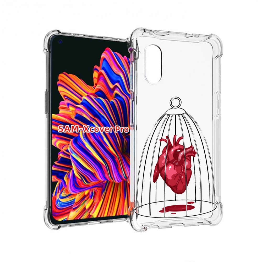 

Чехол MyPads сердце в клетке для Samsung Galaxy Xcover Pro 1, Прозрачный, Tocco