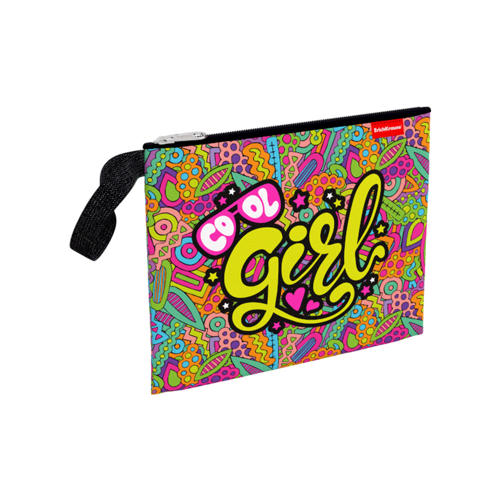 

Папка ErichKrause Cool Girl A5+ на молнии текстиль