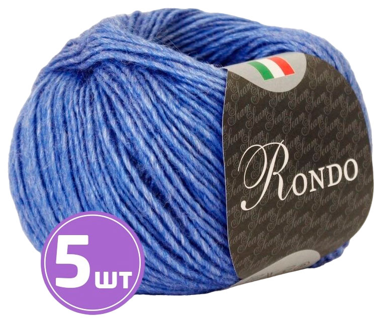 

Пряжа SEAM RONDO (11), василек меланж, 5 шт. по 50 г, Синий