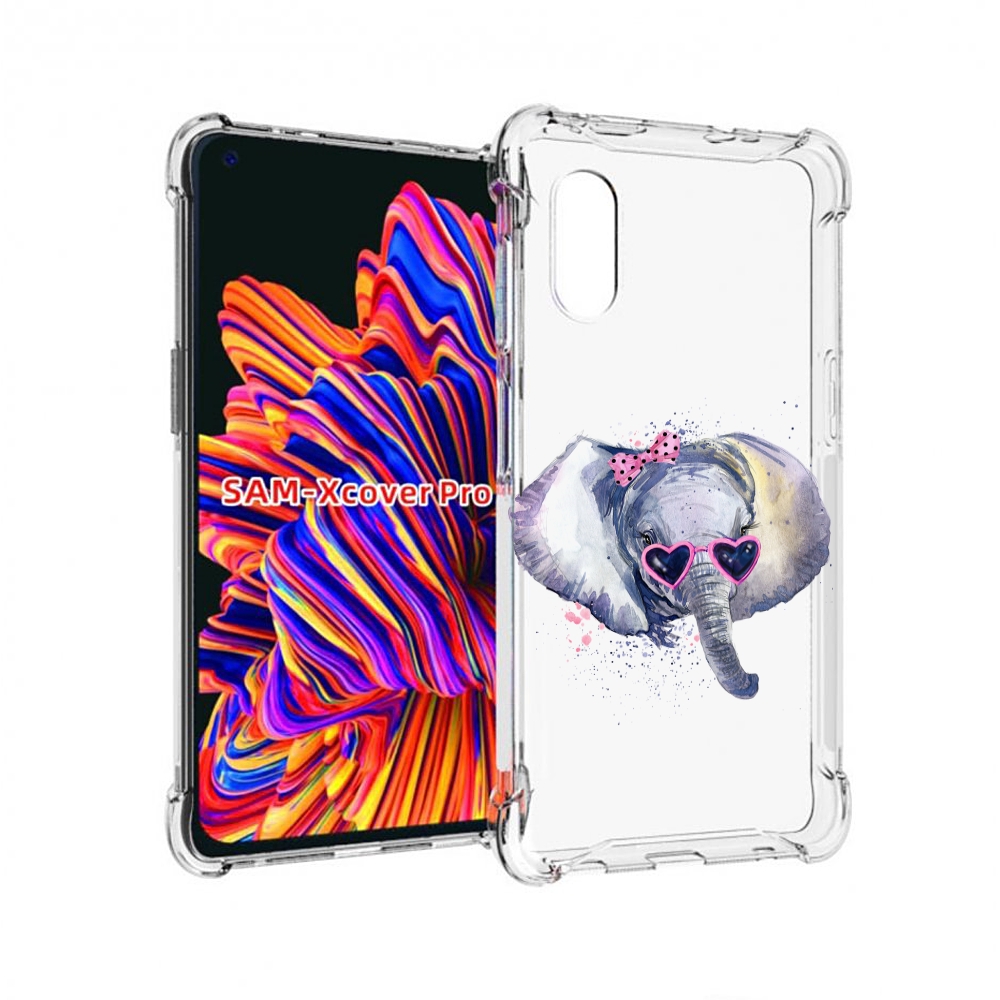 

Чехол MyPads слоник в очках для Samsung Galaxy Xcover Pro 1, Прозрачный, Tocco