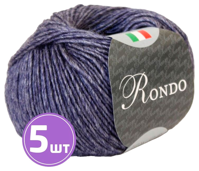 

Пряжа SEAM RONDO (504), синий меланж, 5 шт. по 50 г
