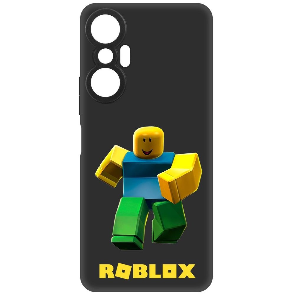 

Чехол-накладка Софт Roblox-Классический Нуб для Infinix Hot 20S, Черный