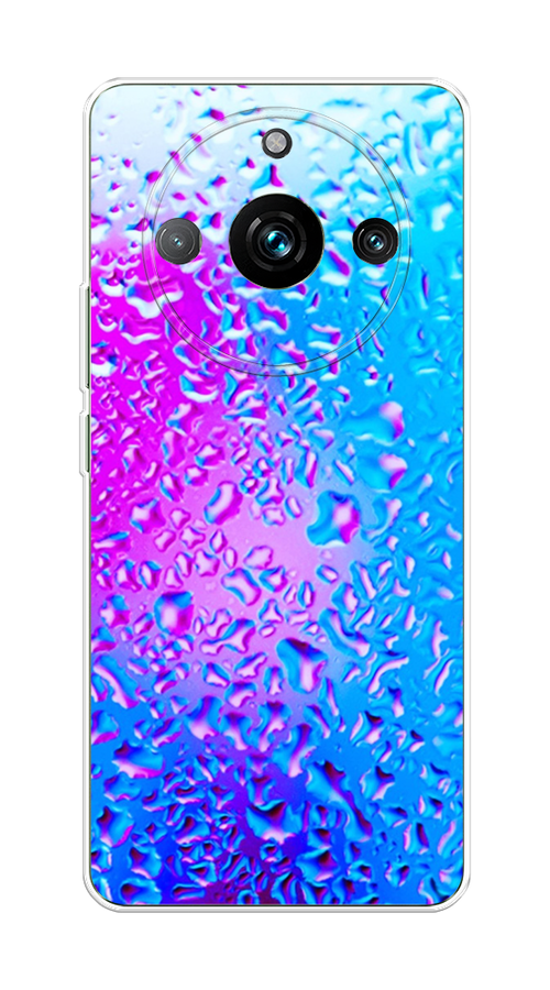 

Чехол на Realme 11 Pro "Капли на стекле", Бирюзовый;розовый, 2514250-3