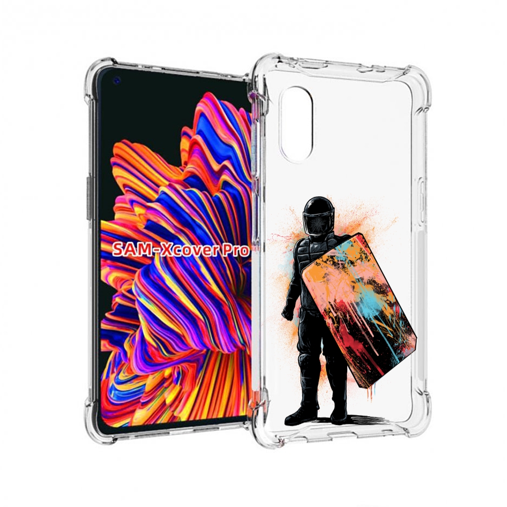 

Чехол MyPads солдат с красочным щитом для Samsung Galaxy Xcover Pro 1, Прозрачный, Tocco