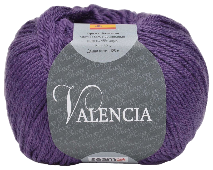 

Пряжа SEAM VALENCIA (83), темная орхидея, 5 шт. по 50 г, Фиолетовый