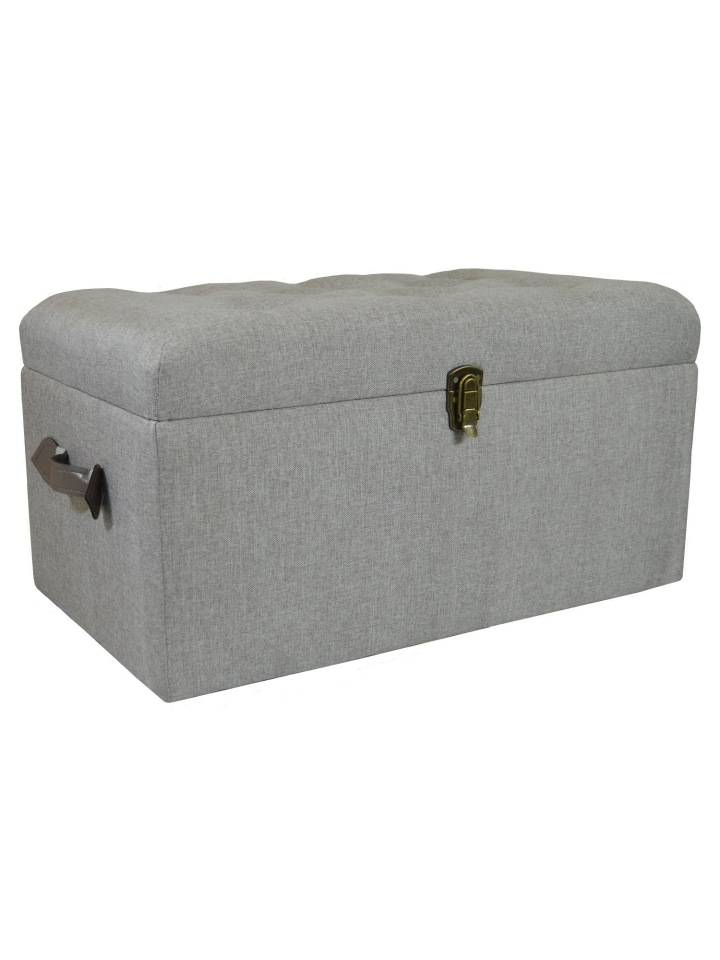 фото Банкетка сундук с ящиком для хранения octoberhome серый туман/fra-10
