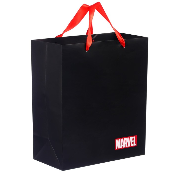 

Пакет ламинированный вертикальный, "Marvel", Мстители, 23х27х11 см, Черный