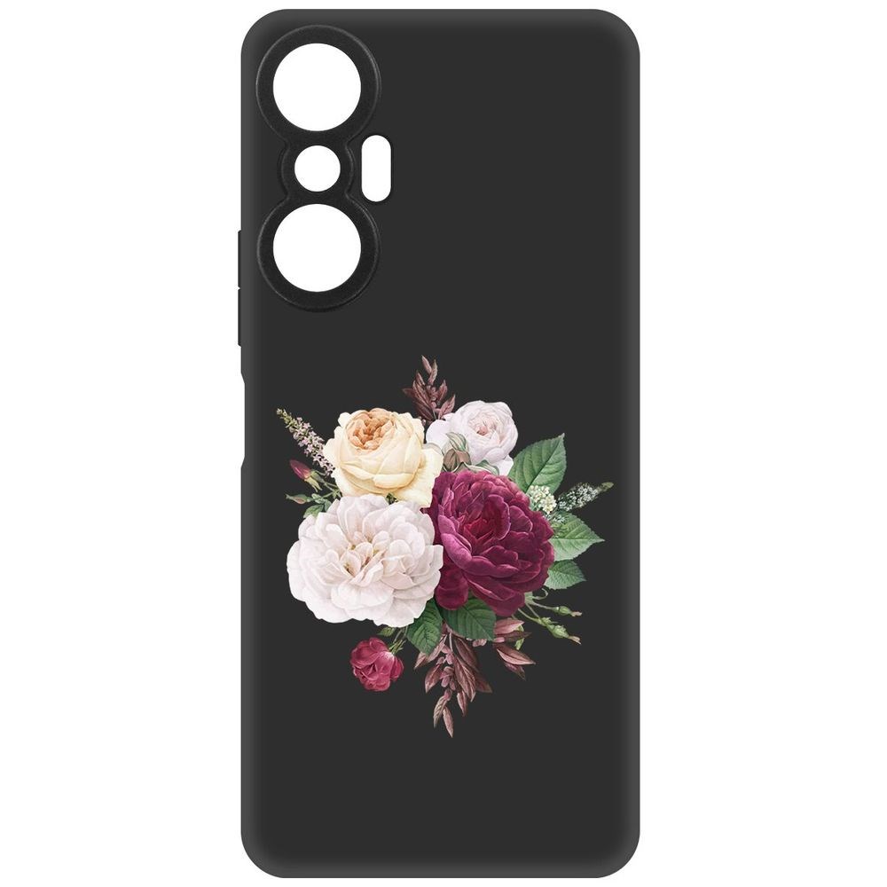 

Чехол-накладка Софт Цветочная композиция для Infinix Hot 20S, Черный