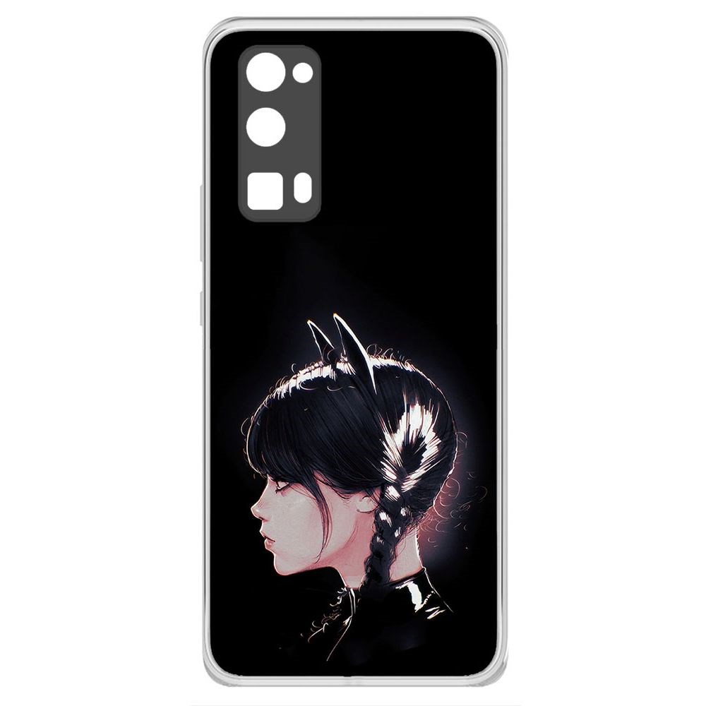 

Чехол-накладка Krutoff Clear Case Уэнсдей Аддамс - Кошка Уэнсдей для Honor 30 Pro