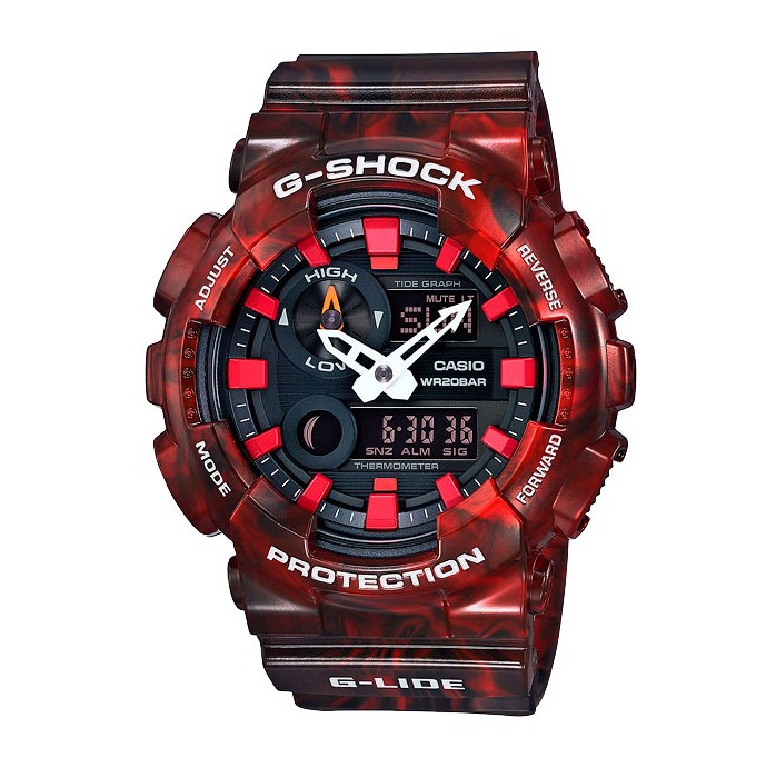 

Наручные часы унисекс Casio GAX-100MB-4A красные/черные, GAX-100MB-4A