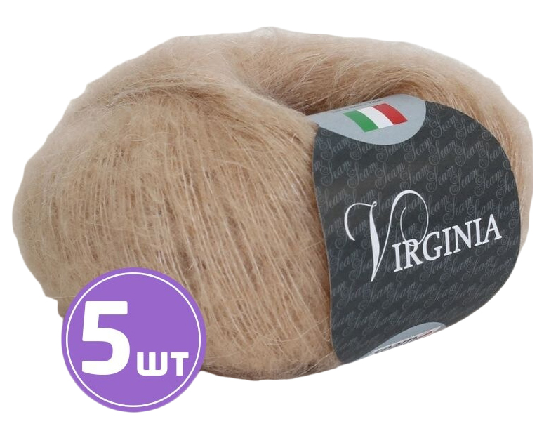 

Пряжа SEAM Virginia (07), песочный, 5 шт. по 25 г, Бежевый