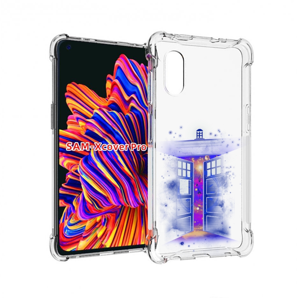 Чехол MyPads фиолетовый уголок абстракция для Samsung Galaxy Xcover Pro 1